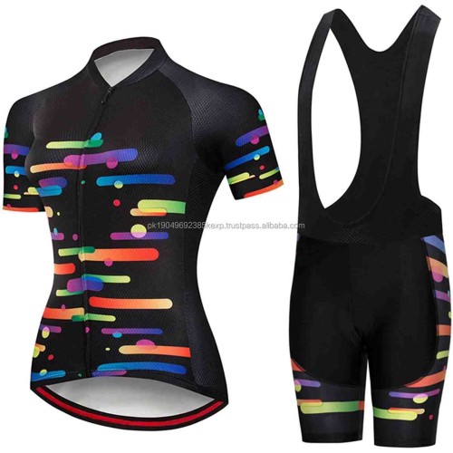 Cycling Jersey Sets Bib Shorts Summer Bike Clothing Bicycle Clothes Sublimated Cycling Uniforms For Women