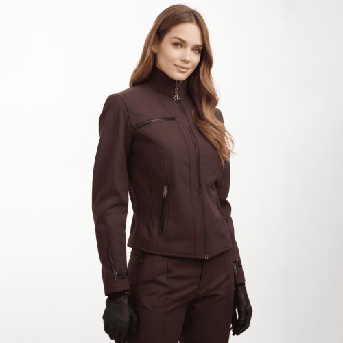Women's Black Nylon Riding Suit Breathable Moisture-wicking Aerodynamic No-hood Suit Jacket And Pants Set