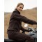 Women's Black Nylon Riding Suit Breathable Moisture-wicking Aerodynamic No-hood Suit Jacket And Pants Set
