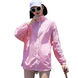 Woman Upf50+ Anti Uv Coat Breathable Sun Protection Sport Clothing Loose Plus Size Long Sleeve Jackets For Cycling Hiking