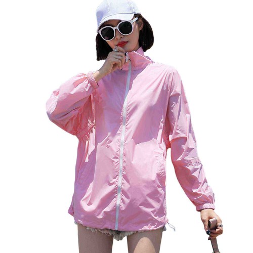 Woman Upf50+ Anti Uv Coat Breathable Sun Protection Sport Clothing Loose Plus Size Long Sleeve Jackets For Cycling Hiking