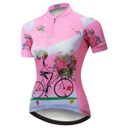 Custom Sublimation Cycling Wear Shirt Fashion Cycling Clothing For Women