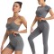 4 Piece Yoga Sets Gym Suits For Women Active Wear,Seamless Workout Bra + Short Sleeve Top + Shorts + Leggings Cycling Clothes