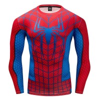 Spiderman Men's Long Sleeve T-shirt Clothing Thermal Transfer 3d Printing Quick-drying Clothes Sportswear Cycling Wear