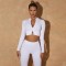 Ins New Women Ribbed Thick Yoga Sets Custom Logo Gym Fitness Sets Cycling Jogging Workout Clothes For Women Seamless Sport Suit