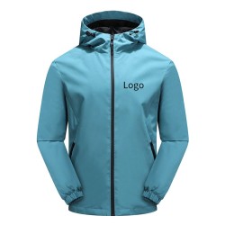 Custom Logo Rider Courier Staff Workwear Uniform Bike Riding Waterproof Outdoor Food Delivery Man&#39;s Jacket