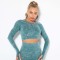 Custom Workout Yoga Sets Clothes Fitness T Shirt Seamless Gym Cycling Long Sleeve Tops