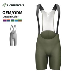Wholesale Oem Yellow Black Cushion Padded Cycling Bib Tight Capri Pant Bike Ridding Bicycle Clothing Bib Pant Thermal Spandex