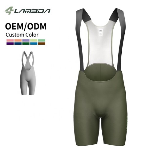 Wholesale Oem Yellow Black Cushion Padded Cycling Bib Tight Capri Pant Bike Ridding Bicycle Clothing Bib Pant Thermal Spandex