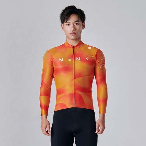 2025 New Spring Elite Orange Long Sleeve Cycling Jersey Aerodynamic Roupa De Ciclismo Cycling Clothing Set