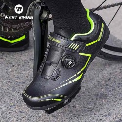 West Biking Cycling Booster Shoes Road Bike Mtb Non-lock Bicycle Shoes Cycling Sports Men Breathable Road Bike Bicycle Shoes