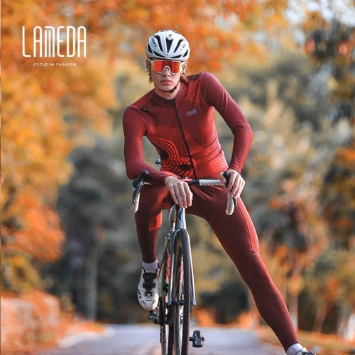 Lameda 2025 Custom Bicycle Cycle Clothing Pro Team Odm Men's Cycling Jerseys Quick Dry Fleece Jersey New Arrival Bike Shirts