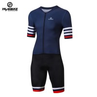 Ykywbike Wholesale Custom Pro Team Breathable Road Cycling Clothes Men Black Triathlon Cycling Wear Skin Suit Trisuit Triathlon