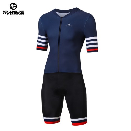 Ykywbike Wholesale Custom Pro Team Breathable Road Cycling Clothes Men Black Triathlon Cycling Wear Skin Suit Trisuit Triathlon