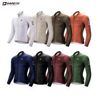 Wholesale Cycling Apparel Men Tops Biking Shirts Long Sleeve Bike Clothing Full Zipper Bicycle Jacket Rear Support Bike