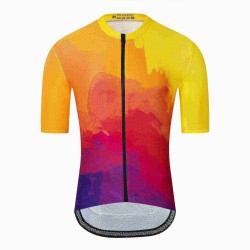 Custom Seamless Breathable Bicycle Uniforms Clothing Quick Dry Bike Shirts Multi Color Plain Men Cycling Jersey