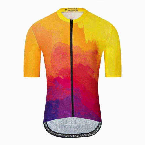 Custom Seamless Breathable Bicycle Uniforms Clothing Quick Dry Bike Shirts Multi Color Plain Men Cycling Jersey