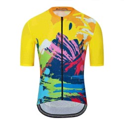 Custom Lightweight Branded Logo Sublimated Print Seamless Cycling Jerseys Bike Jersey For Men