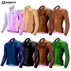 Darevie Customization Popular Breathable Long Sleeves Men Women Cycling Jersey Bike Clothes Bicycle Clothing