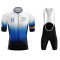 Men's Quick Dry White Mtb Riding Clothing Kit Bib Shorts 3d Padded Cycling Jersey Set