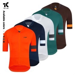 Summer Hot Sale Bright Color Impactful Stitched Contrasting Design Cycling Jersey High Quality Zipper Men&#39;s Short Sleeve Top