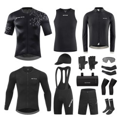 Road Bike Cycling Wear Aero Race Fit Professional Sublimation Suit Breathable Comfortable Seamless Soft Men Cycling Jersey Set