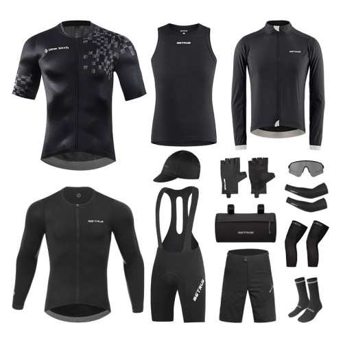 Road Bike Cycling Wear Aero Race Fit Professional Sublimation Suit Breathable Comfortable Seamless Soft Men Cycling Jersey Set