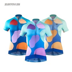 Blank Pink Purple Blue White Cycling Jersey Women Pro Team New Style Women Short Sleeve Sport Road Bike Wear