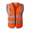 Construction Security Motorcycle Safety Work Reflective Clothing High Visibility Cycling Cooling Industrial Vest With Pocket