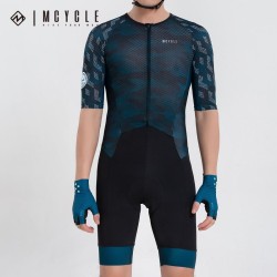 Mcycle Aero Dynamic Short Sleeve Cycling Skin Suit Men Breathable Speed Cycling Sportswear Printed Trisuit Summer Use Oem Supply