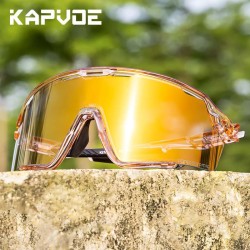 Kapvoe Photochromic Hd Cycling Glasses With High Quality Coated Lens Photochromic Tr90 Sports Sunglasses Men Women Bike Eyewear