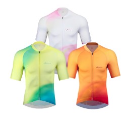 Men Short Sleeve Mtb Racing Clothes Shirt Breathable Road Bike Clothing Wear Custom Aero Cycling Jersey