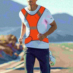 Ultra-light Breathable Adjustable Elastic Led Reflective Running Vest Night Running Safety Vest For Night Cycling