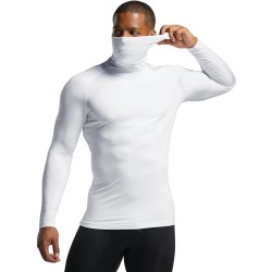 Custom 100% Nylon Polyester Sport Shirt Slim Fit Casual High Neck Long Sleeve T-shirt Running Fitness Cycling Top Men