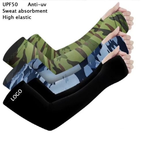 Unisex Camouflage Sunscreen Arm Band Cover Compression Uv Protection Baseball Cycling Sleeve Sports Set With Sublimation Style