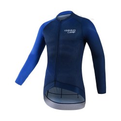 Custom Design Long Sleeve Road Bike Riding Uniform Pro Grade Mens Sport Shirt Tops Cycling Zip Clothes With Rear Pockets
