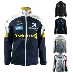 Custom Embroidered Breathable Stretch Soft Shell Cycling Jersey Windproof Outdoor Sports Jacket