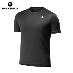 Rockbros Men&#39;s Summer Casual Top Breathable Short Sleeve Road Cycling T-shirt Moisture-wicking Short Sleeves