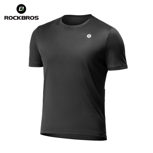 Rockbros Men&#39;s Summer Casual Top Breathable Short Sleeve Road Cycling T-shirt Moisture-wicking Short Sleeves