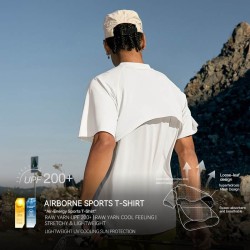 Quickshow Streetwear Upf200 Stock Mesh Double Layer Breathable Fabric Anti-uv Sportswear Mens Cycling Windproof Tshirt