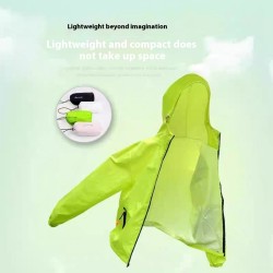 New Ultra-thin Cycling Raincoat And Pants Set Waterproof And Breathable Size Xl-full Body Coverage