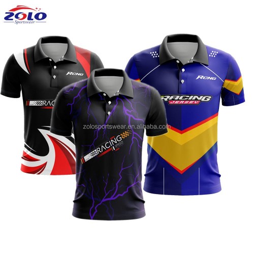 Mesh Windproof Motocross Racing Jersey For Men Breathable F1 Shirt Auto &amp; Motorcycling Racing Wear Car Custom Polo Racing Shirt
