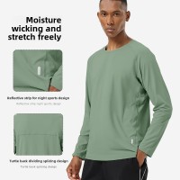 Men's Autumn Winter Quick-drying Fitness Tops High-elastic Long-sleeved Naked Sports Running T-shirt Iron Active Plus Size