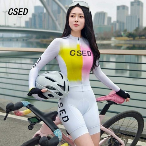 Csed Cycling Wear Custom Women&#39;s Cycling Jersey Breathable Long Sleeved Quick Drying Bike Clothing Lightweight Bike Clothes Oem