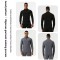 Men&#39;s High Elasticity Nylon Half-zip Long Sleeve Sports T-shirt Fitness Cycling &amp; Running Spring Solid Stand Collar Blank Design