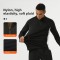 Men&#39;s High Elasticity Nylon Half-zip Long Sleeve Sports T-shirt Fitness Cycling &amp; Running Spring Solid Stand Collar Blank Design