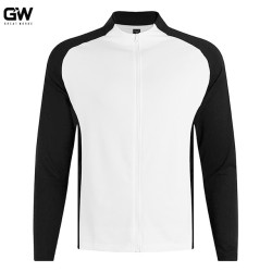 Custom Design Breathable Stretch Quick Dry Lightweight Waterproof Polyester Woven Zipper Gym Sports Running Track Jacket For Men