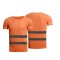 Customizable Logo Heat Transfer Reflective Stripe Knitted Pique Safety T-shirt For Jogging &amp; Cycling Workwear Pattern