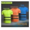 Customizable Logo Heat Transfer Reflective Stripe Knitted Pique Safety T-shirt For Jogging &amp; Cycling Workwear Pattern