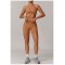 Custom Woman 2 Piece Workout Outfits Running Activewear Backless Sport Bra And High Waist Bike Shorts Yoga Sets For Women